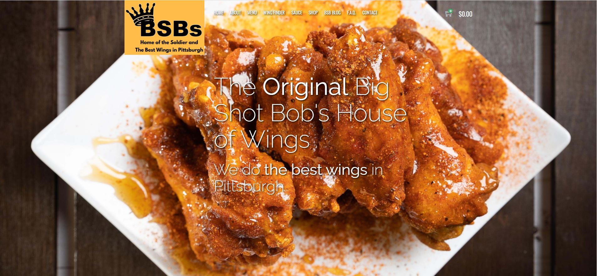 Big Shot Bobs House of Wings  Home of the Soldier and the Best Wings in  the U.S.A.